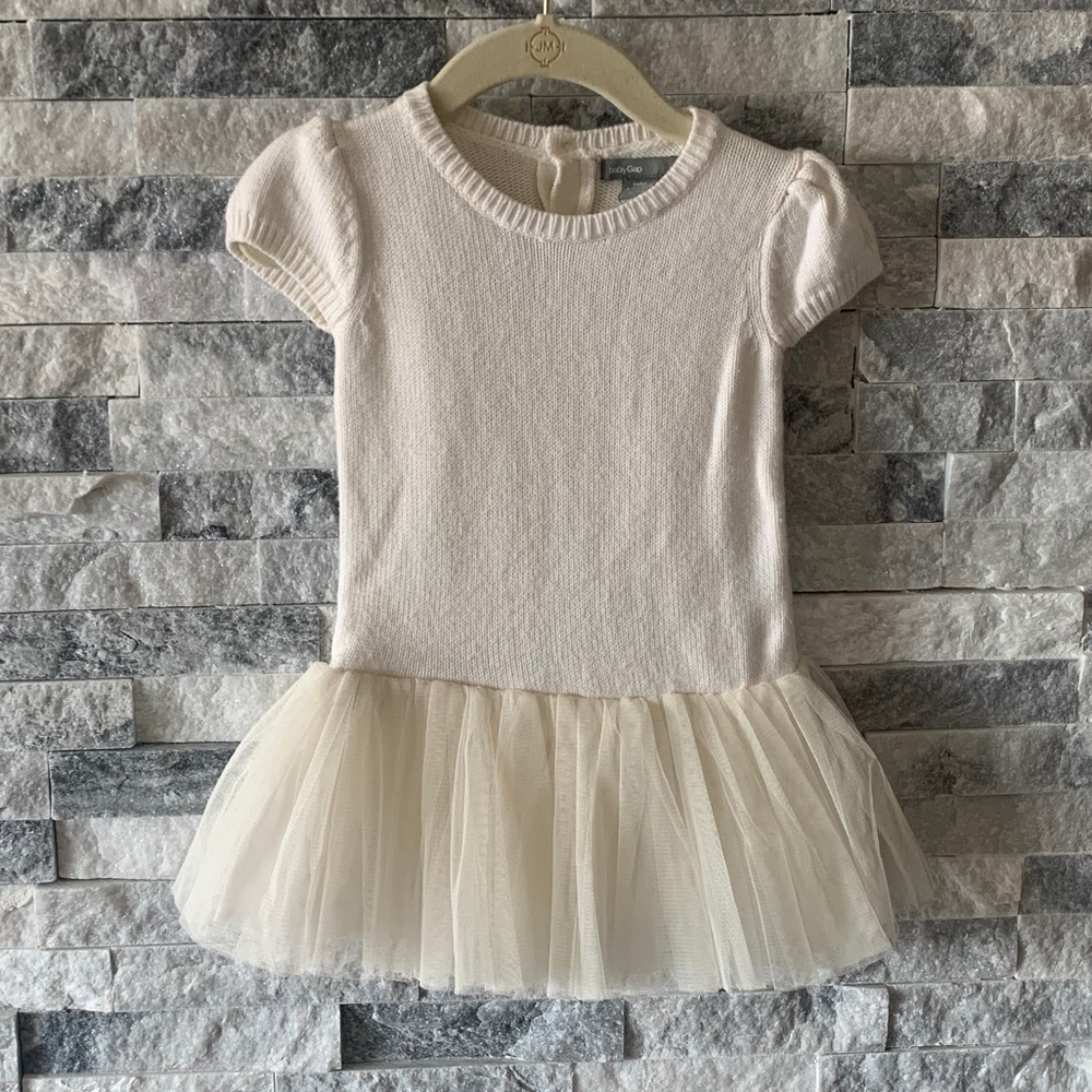 Gap - Ivory Sweater Tutu Dress